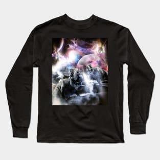 Space Galaxy Dinosaur Long Sleeve T-Shirt